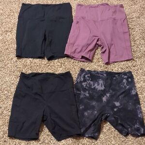 Danskin Women's Black and Purple Bike Shorts Set